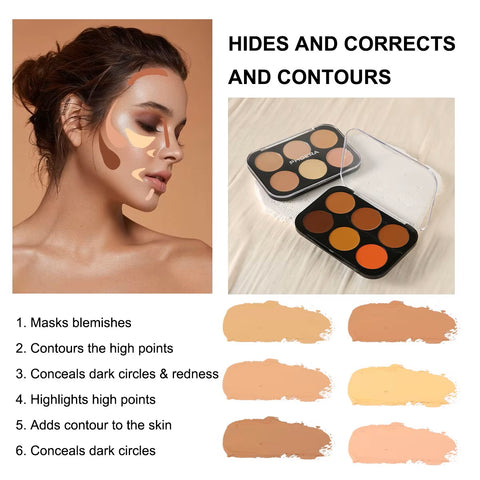 Phoera Cream Concealer Correct Contour Palette